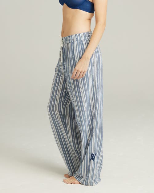 Nudea The Classic Trouser In Navy Stripe