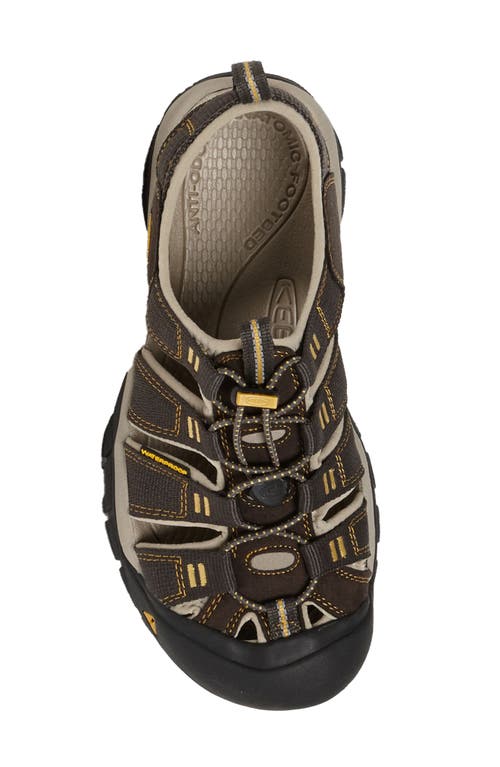 Keen Newport H2 Ex Trail Sandal In Raven/aluminum