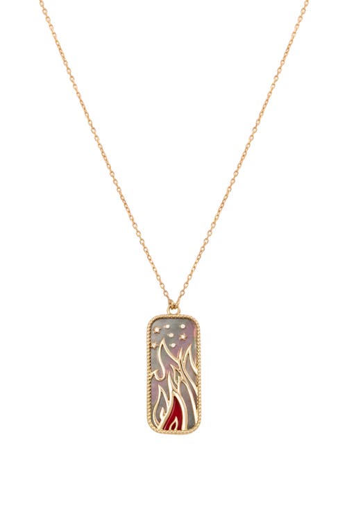 L'atelier Nawbar Elements Of Love Fire Pendant Necklace In Gold