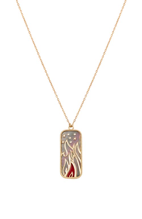 L'Atelier Nawbar Elements of Love Fire Pendant Necklace in Black Pearl/Red Coral at Nordstrom