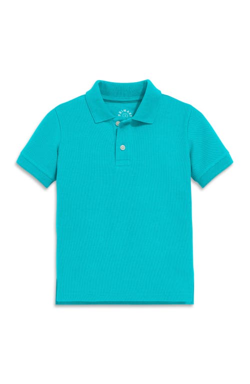 Shop Primary Short Sleeve Pique Polo In Peacock