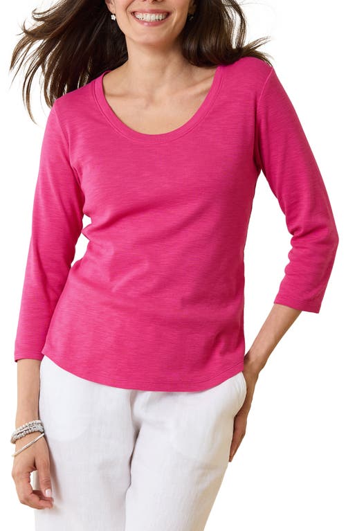 Shop Tommy Bahama Ashby Isles Scoop Neck Cotton T-shirt In Glowing Azalea