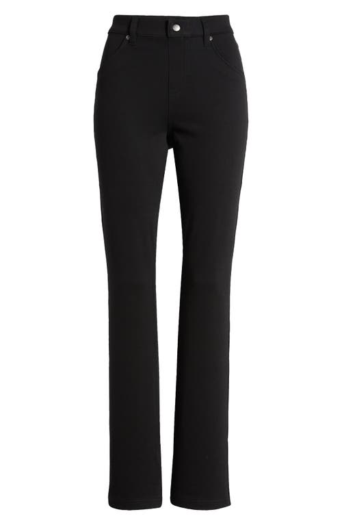 Hue Ultra Soft High Rise Denim Baby Bootcut Leggings In Black