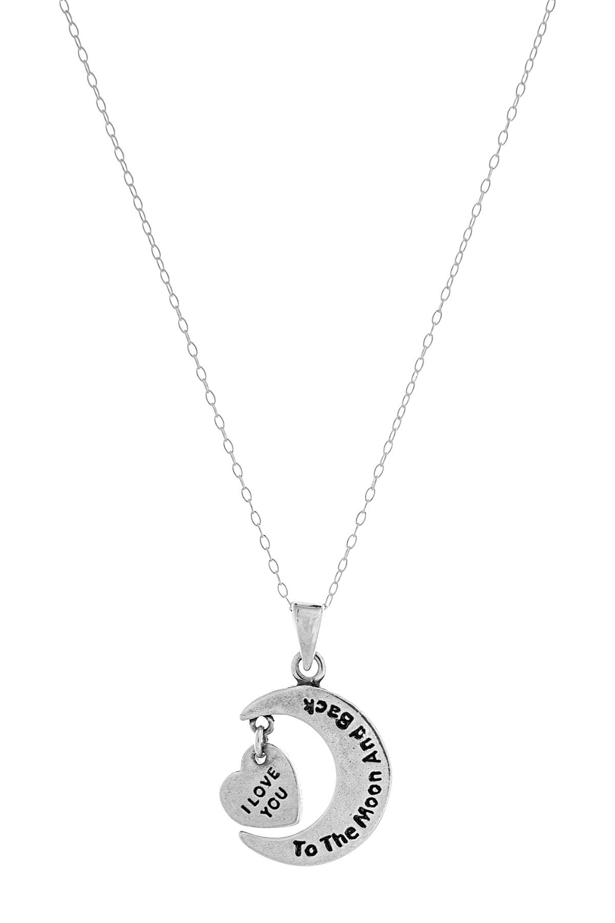 Best Silver Inc Sterling Silver I Love You To The Moon And Back Pendant Necklace Nordstrom Rack