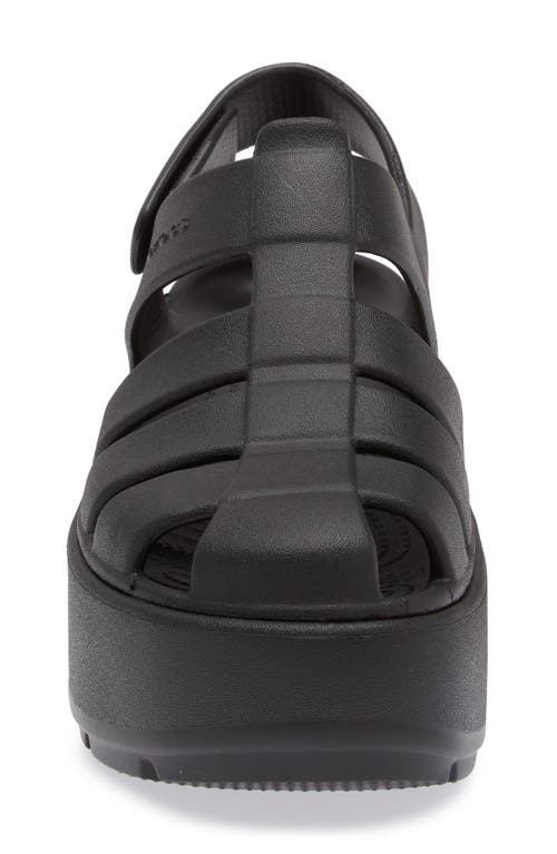 Shop Crocs Stomp Platform Fisherman Sandal In Black