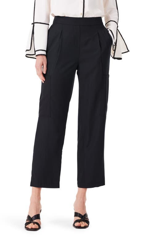 NIC+ZOE Refined Relaxed Crop Cargo Pants in Black Onyx at Nordstrom, Size 14P