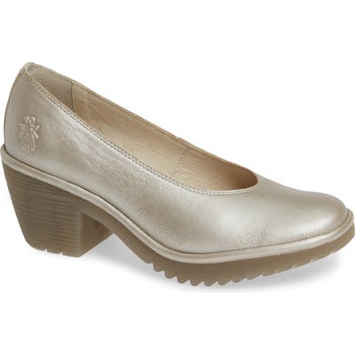 Fly London Walo Pump-7- Metallic