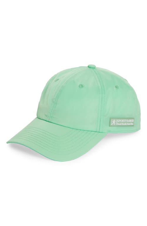 Sporty And Rich Sporty & Rich Good Health Nylon Baseball Cap In Green