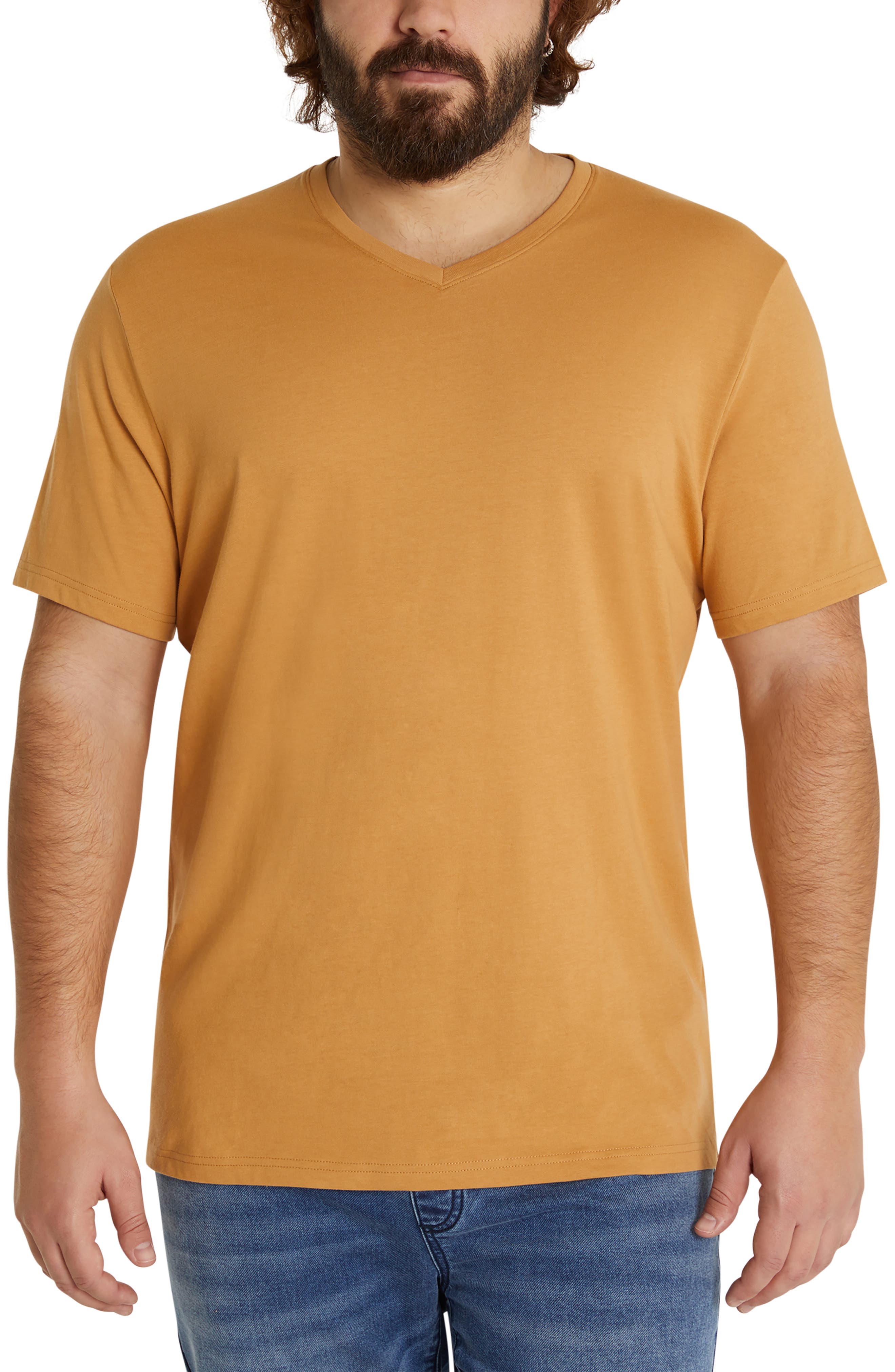 Johnny Bigg Essential V-Neck T-Shirt in Maize