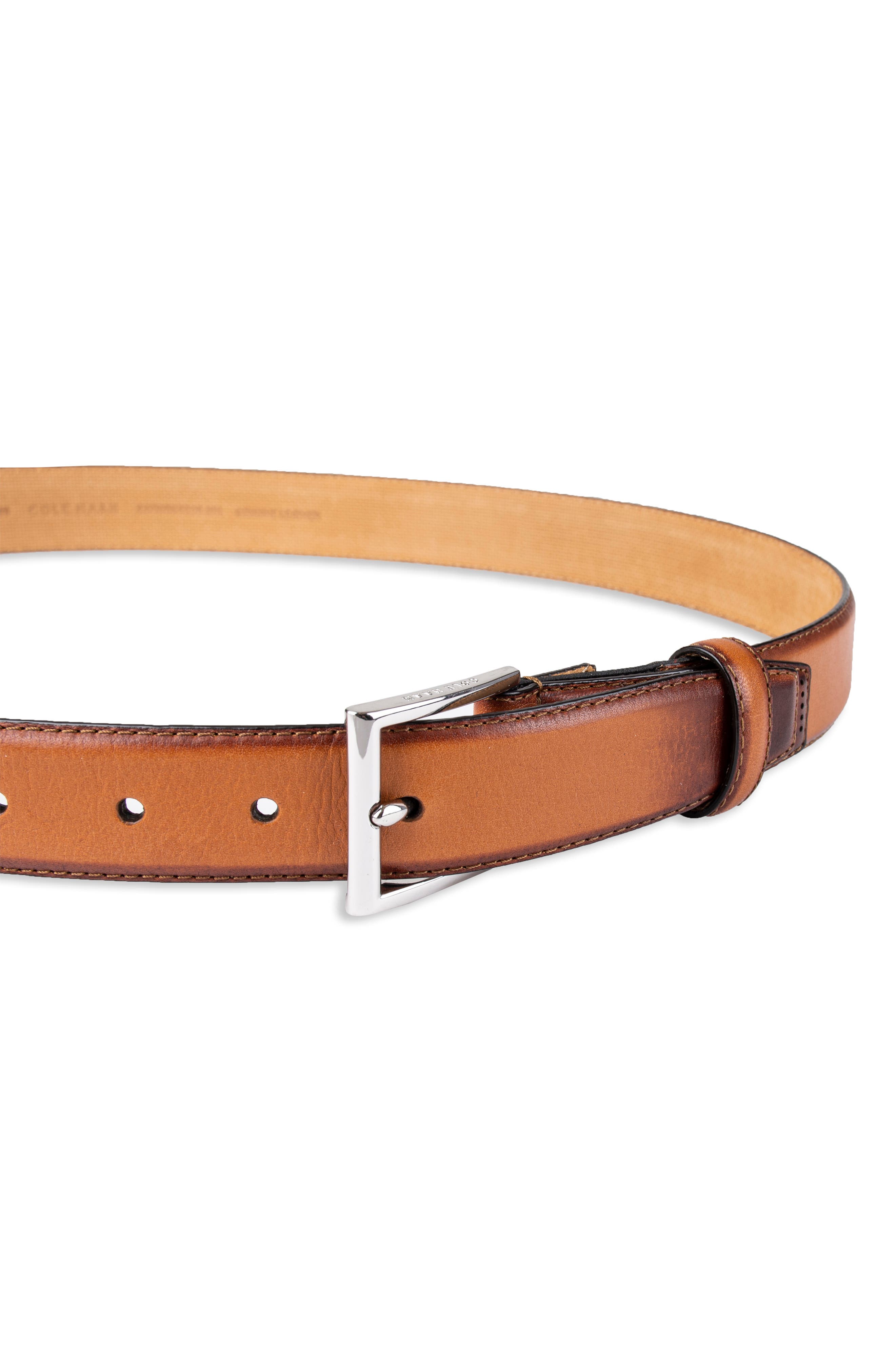 cole haan leather belt british tan