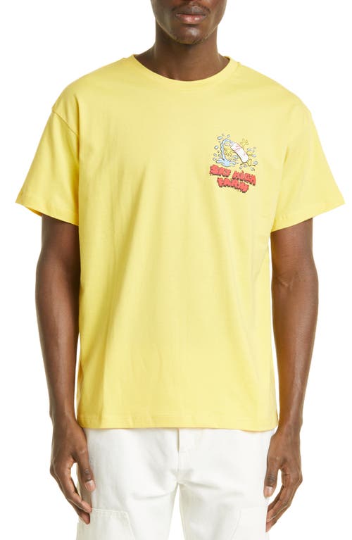 Sky High Farm Workwear Flatbrush Organic Cotton Graphic T-Shirt in Yellow at Nordstrom, Size Medium