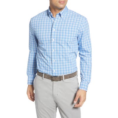 Johnnie-O Seamus Prep-Formance Plaid Button-Down Shirt, Blue