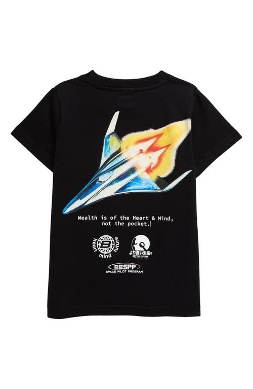 Shop Billionaire Boys Club Kids' Air Force Graphic T-shirt In Black