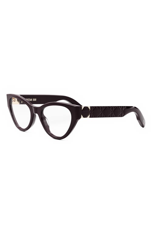 Shop Dior Lady 95.22 O B1i 52mm Cat Eye Optical Glasses In Shiny Bordeaux