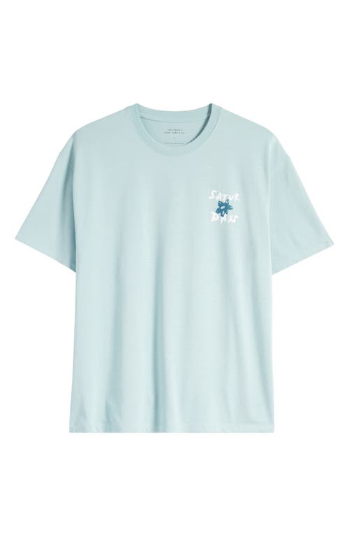 Shop Saturdays Surf Nyc Saturdays Nyc Flower Relaxed Graphic T-shirt In Canal Blue