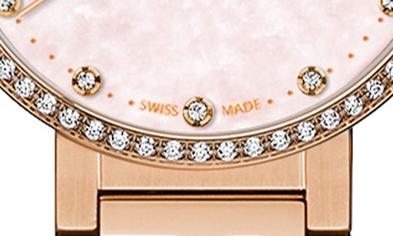 Fendi Forever Diamond Swiss Quartz Bracelet Watch, 29mm In Rosegold