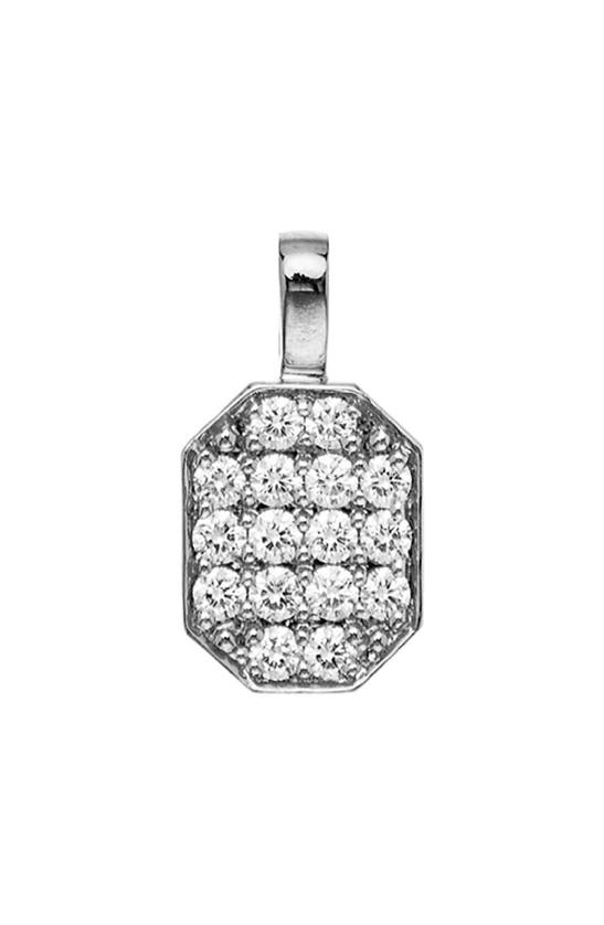 Sethi Couture Small Pav� Diamond Tag Pendant In 18k Wg