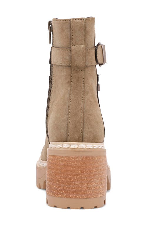 Mia Women's Toula Lug Sole Whipstitch Booties In Khaki