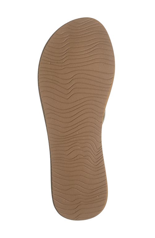 Reef Bliss Nights Flip Flop In Tan/champagne