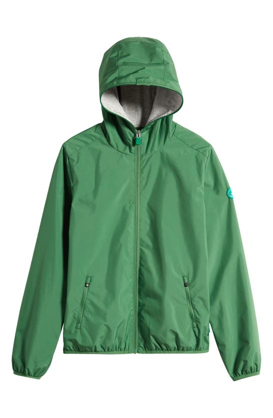 Shop Save The Duck Kids' Jules Wind & Water Repellent Recycled Polyester Jacket In Rainforest Green