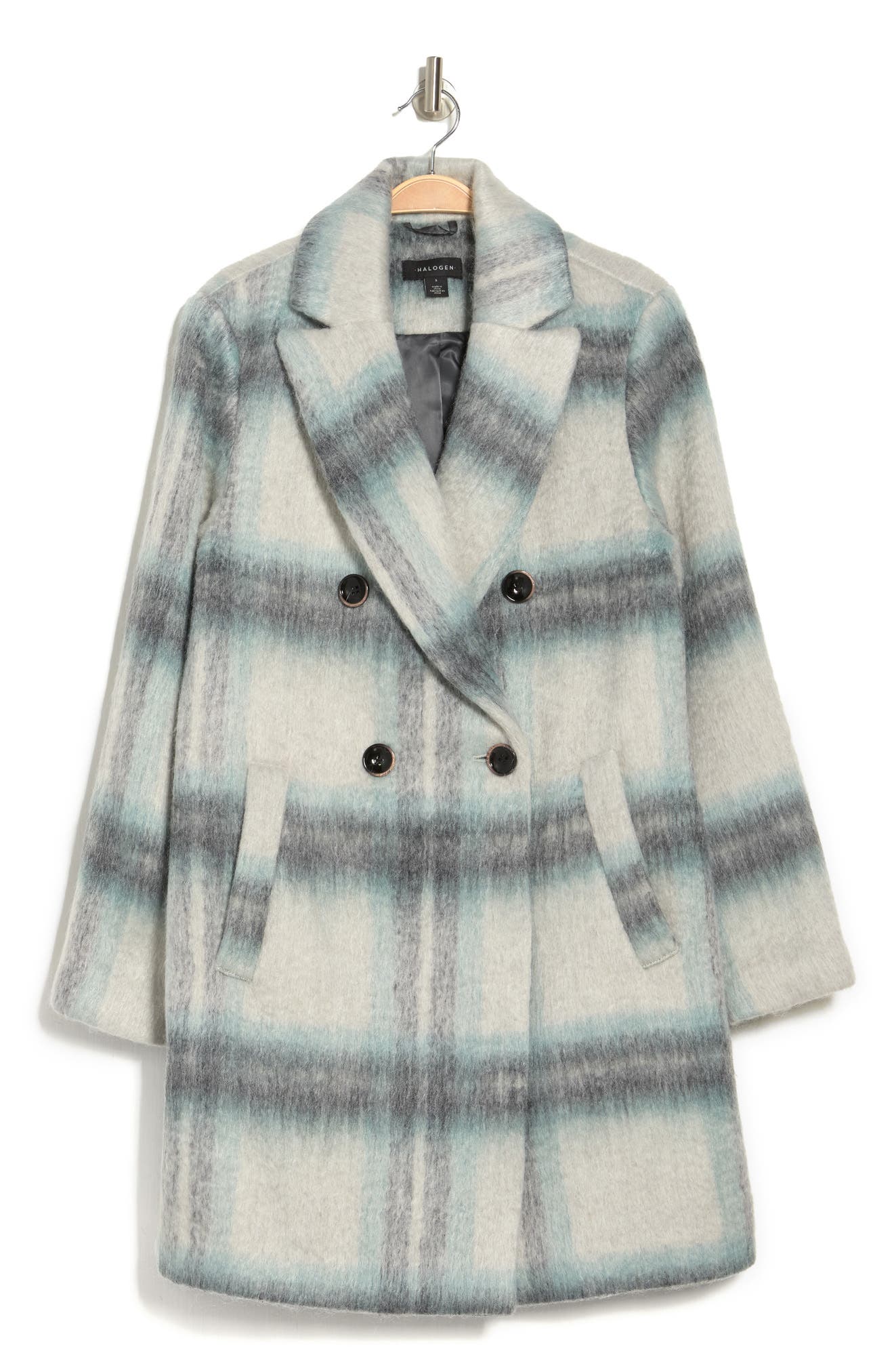 halogen plaid coat