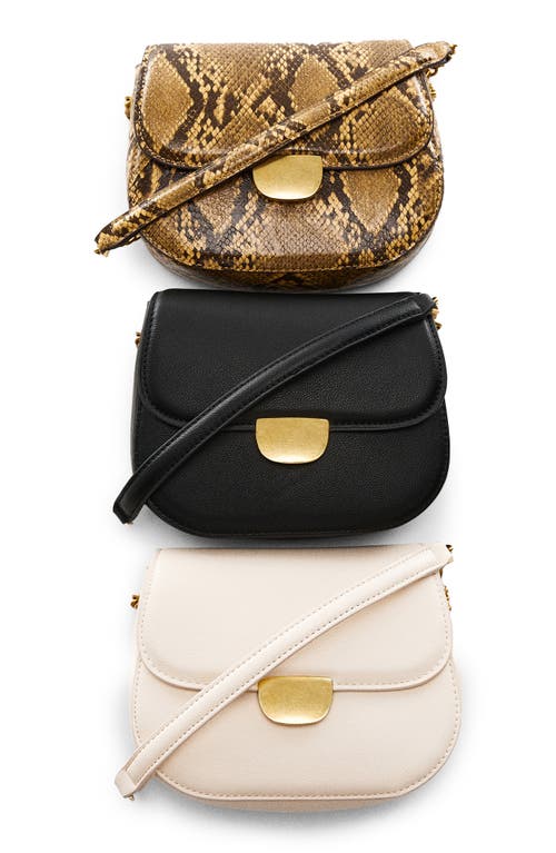 Mango Chain Strap Crossbody Bag In Caramel
