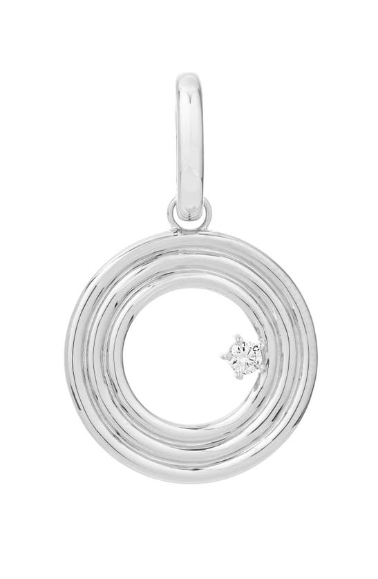 Shop Adina Reyter Groovy Letter Charm Pendant In Silver - O