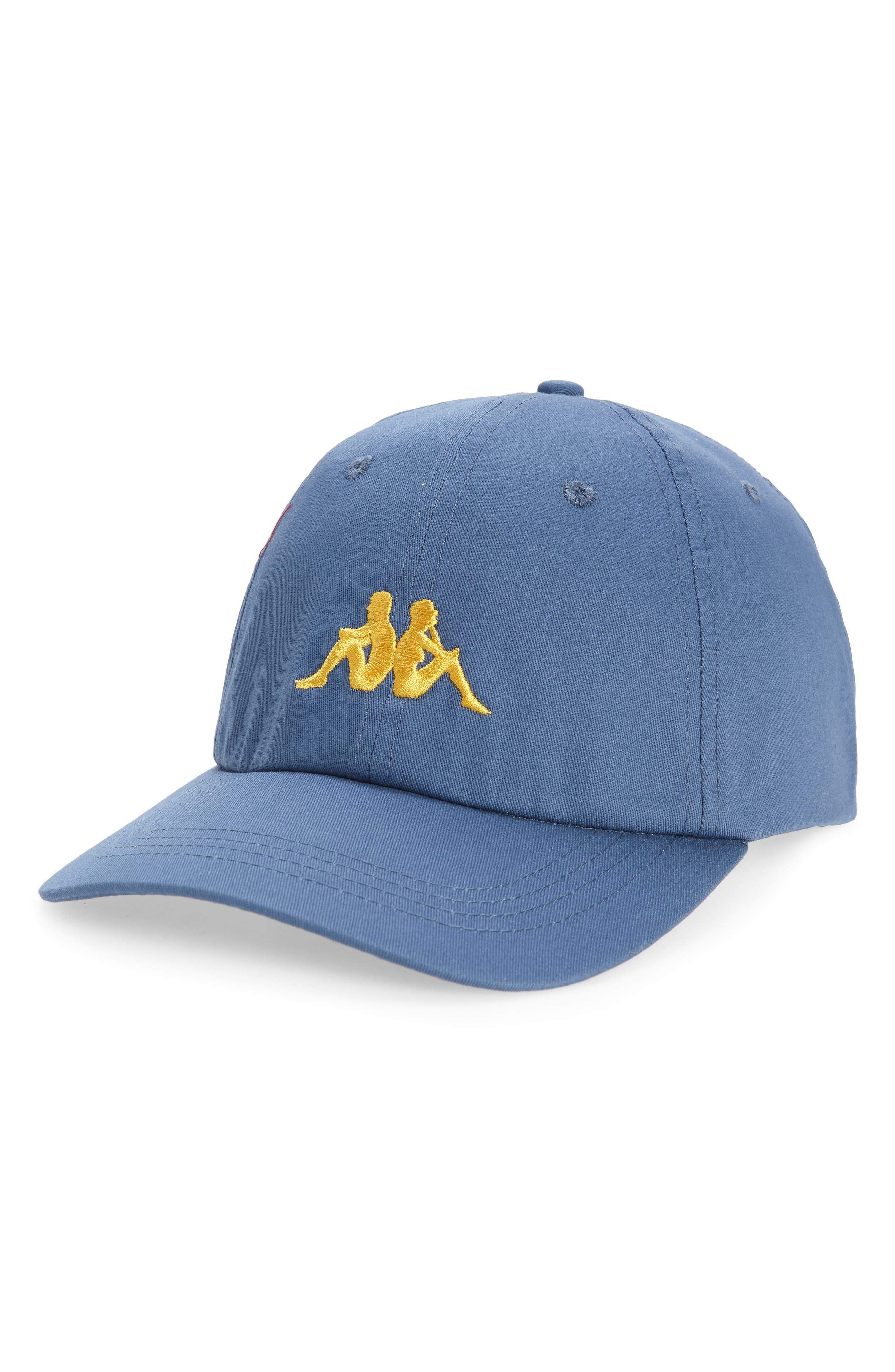 Kappa Authentic Meppel Twill Baseball Cap in Blue Steel-White Bright-Yellow at Nordstrom