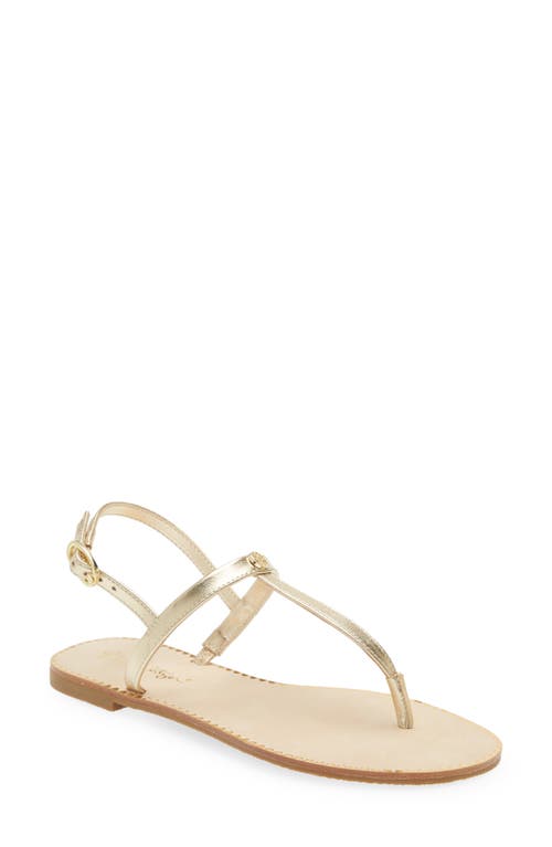 Lilly Pulitzer Rita T-Strap Sandal Gold Metallic at Nordstrom,