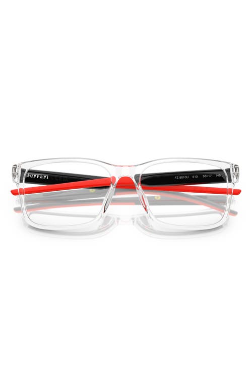 Scuderia Ferrari 56mm Square Optical Glasses In Crystal