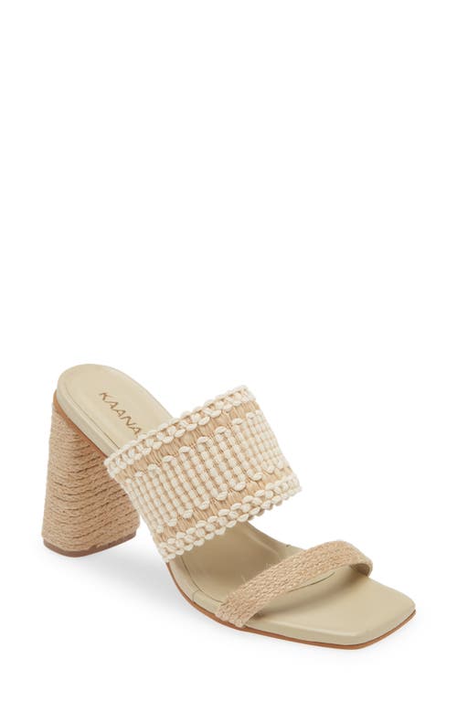 Kaanas Ramie Slide Sandal Beige at Nordstrom,