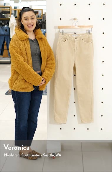 yellow corduroy mom jeans