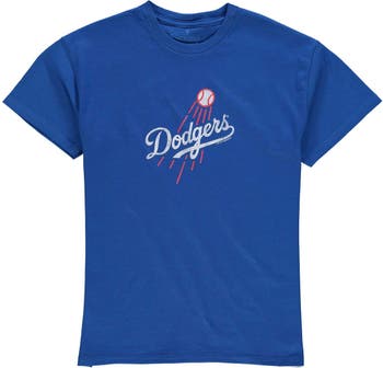 SOFT AS A GRAPE Los Angeles Dodgers Youth Distressed Team Logo T