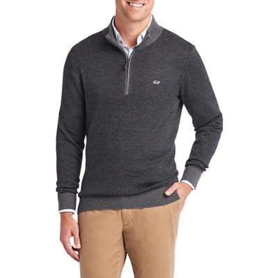 Vineyard Vines Hamilton Half Zip Sweater, Grey