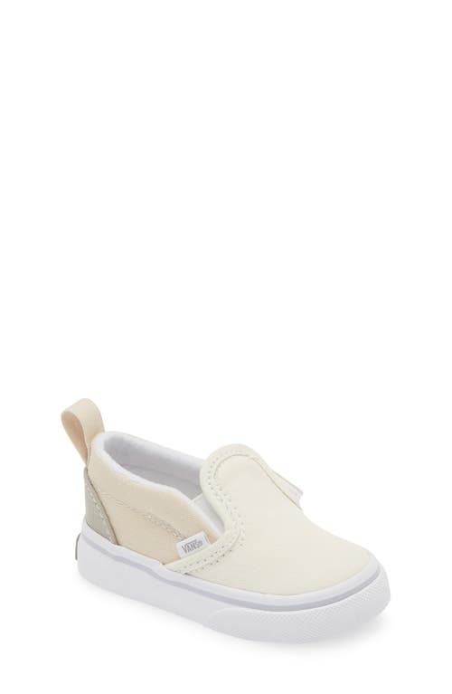 Vans Slip-On V Canvas Sneaker Natural Block/True White at Nordstrom, M