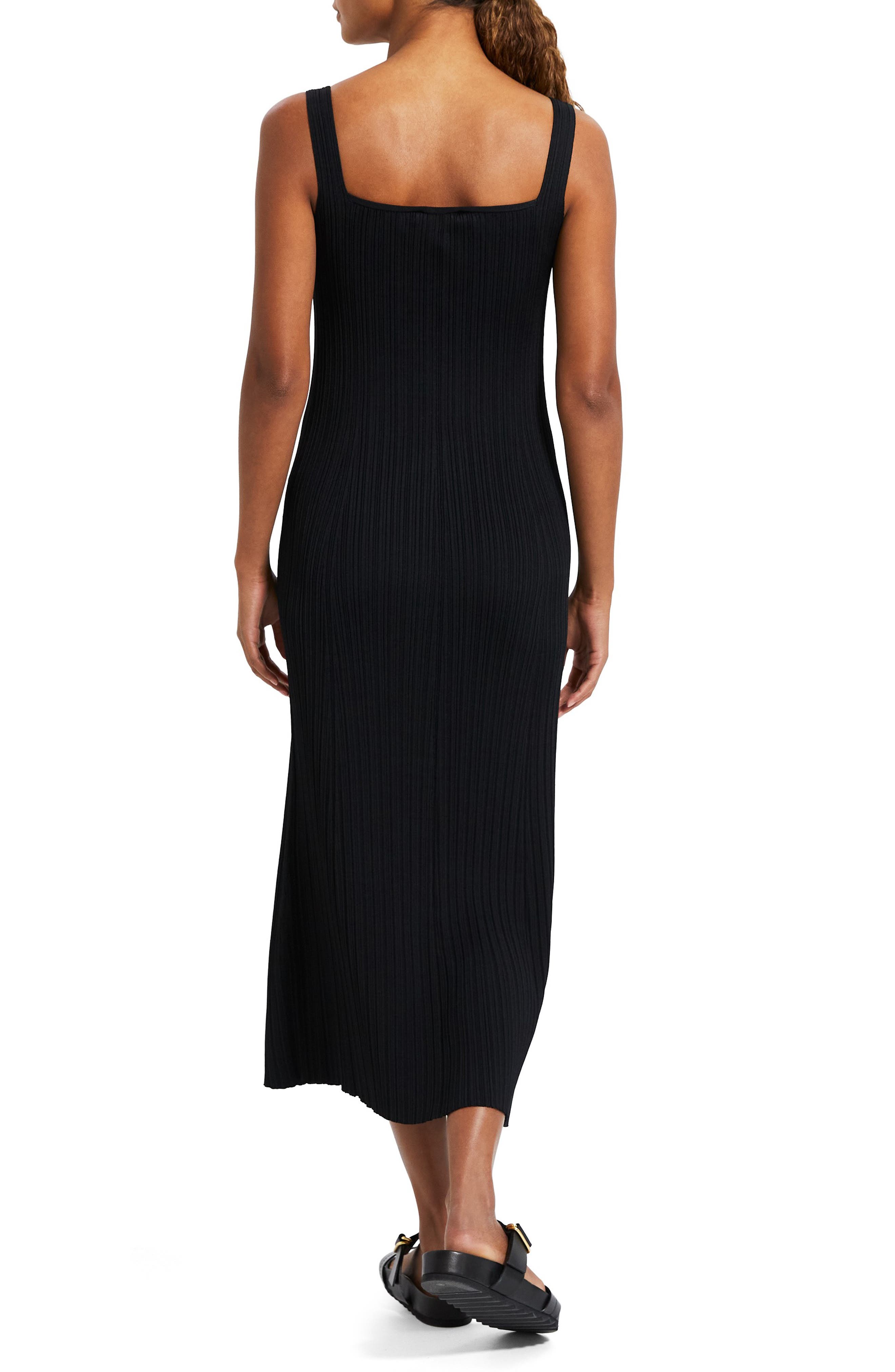 Theory Ottoman Ribbed Midi Tank Dress 