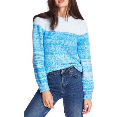 1.state Marled Stripe Sweater, Blue