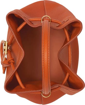 Mini TB Bucket Bag in Warm Russet Brown - Women