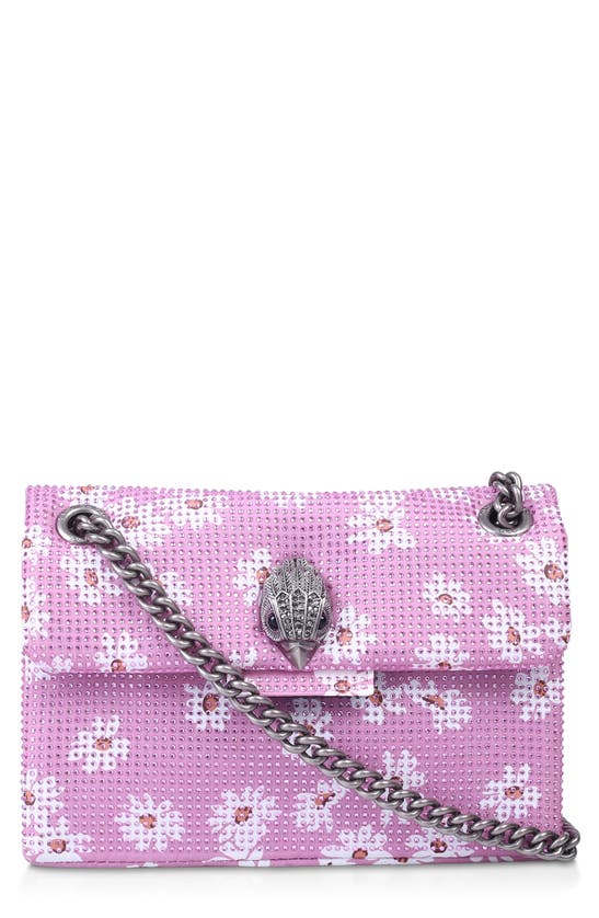 Kurt Geiger Mini Kensington Floral Crossbody Bag In Light/ Pastel Pink