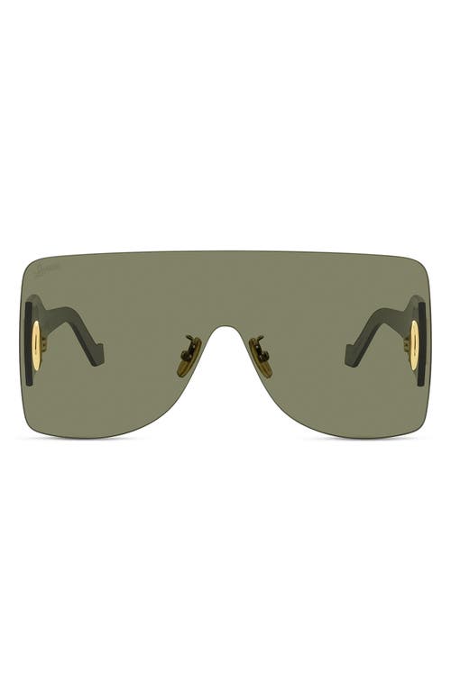 Loewe Anagram Mask 144mm Oversize Square Sunglasses in Shiny Dark