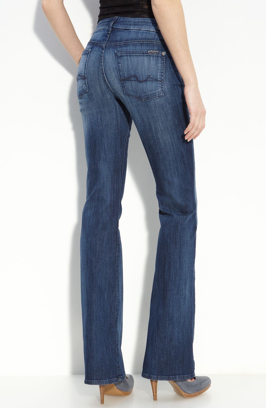 7 For All Mankind® Bootcut Stretch Jeans (Washed Pure Indigo Wash) Nordstrom