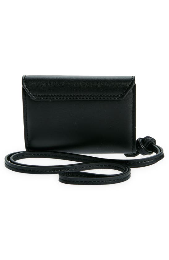 Shop Jacquemus Le Porte Leather Envelope Wallet In Black