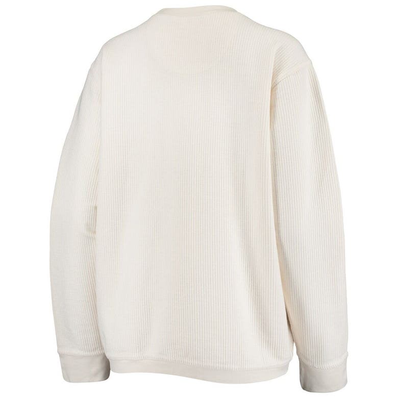 Shop Pressbox White Notre Dame Fighting Irish Comfy Cord Vintage Wash Basic Arch Pullover Sweatshirt