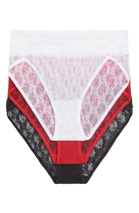 Assorted 3-Pack Lace Kiss High Cut Briefs