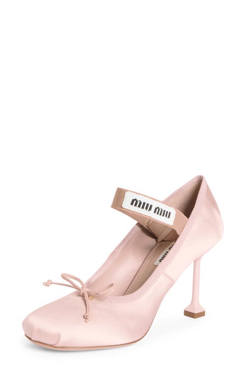 Miu Miu Logo Band Ballerina Pump in Orchidea