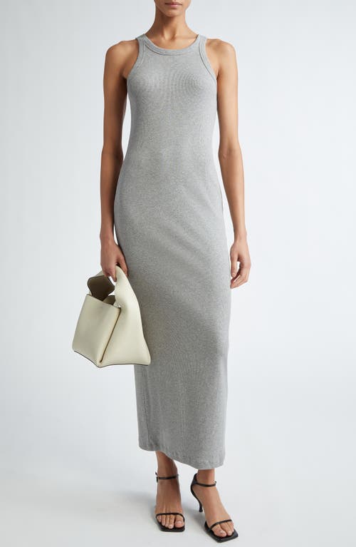 TOTEME Curved Rib Tank Maxi Dress Grey Melange at Nordstrom,