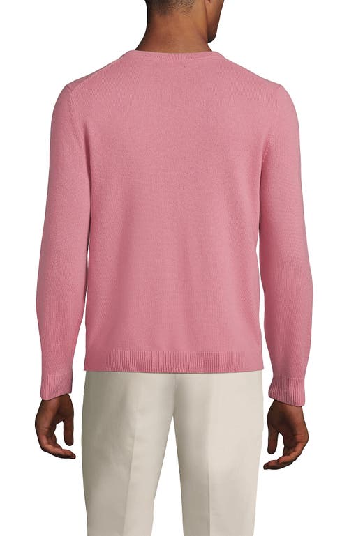 Shop Lands' End Fine Gauge Cashmere V-neck Sweater In Dark Shadow Pink