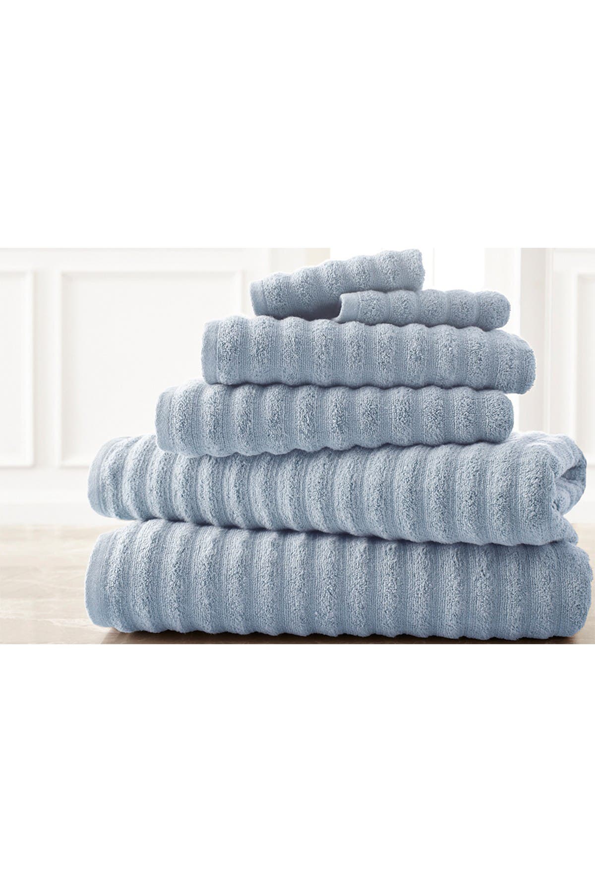 Modern Threads Luxury Spa Collection Wavy Quick Dry 6Piece Towel Set