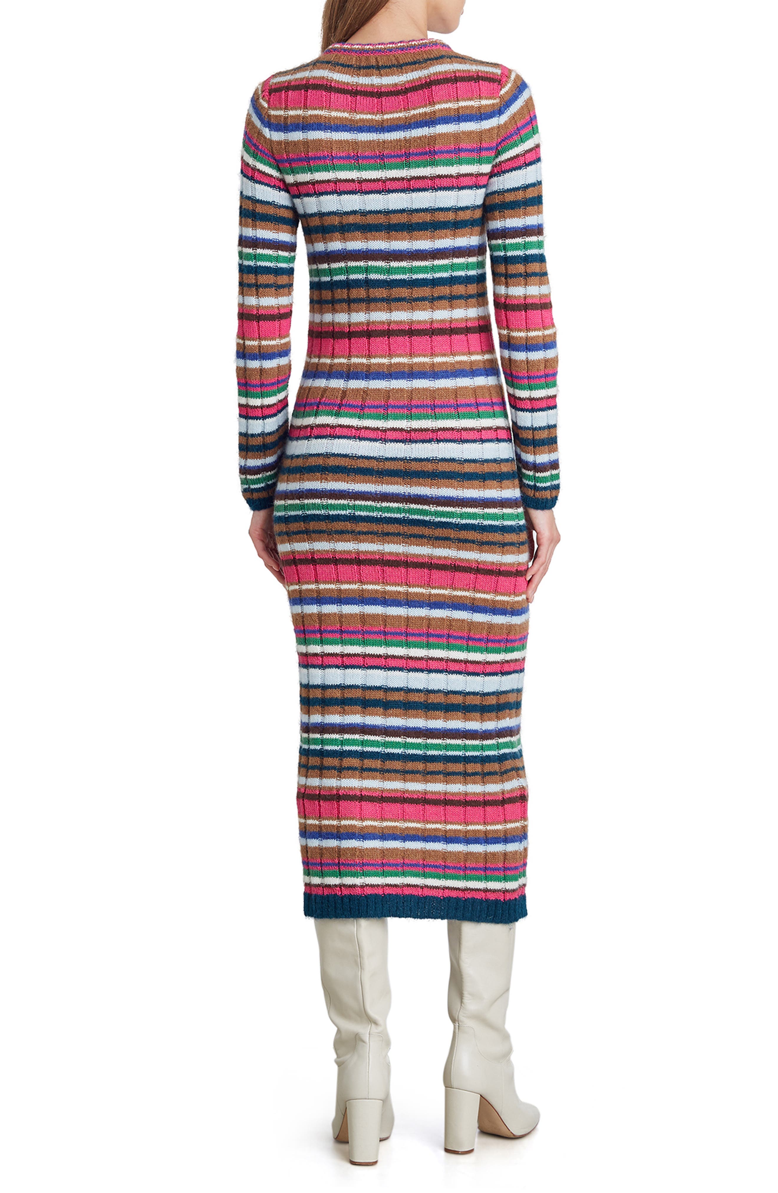 Long Sleeve Alpaca Blend Sweater Dress 