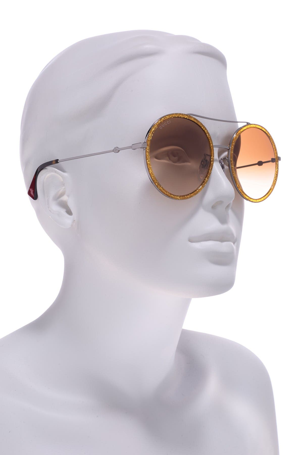 gucci 56mm round sunglasses